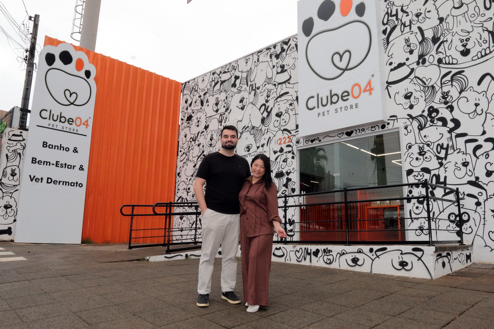 Fachada Clube04 pet shop banho e tosa para cães em Rio Preto